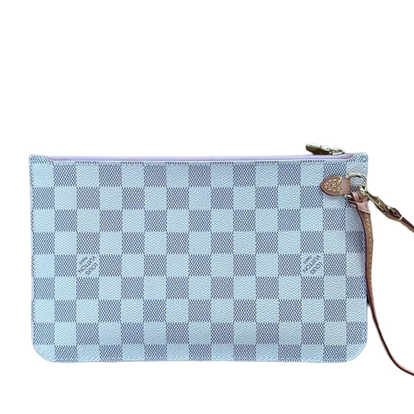 Louis Vuitton Handbags - Damier Azur Neverfull MM Pochette Rose Ballerine